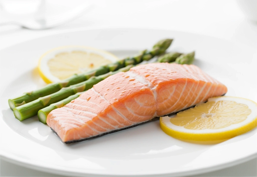 Łosoś z parowaru z warzywami